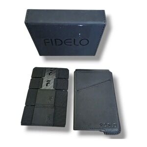 FIDELO Minimalist Carbon Fiber Wallet RFID Blocking Slim Front Pocket Card Holde